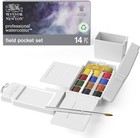 Winsor   Newton Professional Watercolor 14 Pc Field Pocket Set Half Pan New 