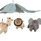 Lambs   Ivy Jungle Friends Musical Baby Crib Mobile Animals Soother Toy