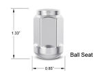 20pc 12x1 5 Bulge Chrome Bulge Lug Nuts  ball Seat  For Acura Honda Oem Wheels