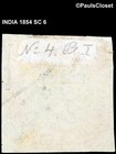 India 1854 Sc 6 Queen Victoria 4a Used F vf