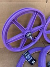 20  Bicycle Plastic Purple Mag Wheel Set 20x1 95 Purple Street Tires Bundle Bmx