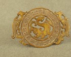 Warring States Hand Carved Hooked Cloud Patterns Chinese Antique Jade Phoenix Bi