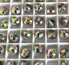 Vintage Swarovski 5003 8mm Disco Beads Vitrail Medium  Rare  8pcs 