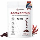 Astaxanthin 12mg 120 Softgels  4 Month Supply triple Strength non-gmo eye Health