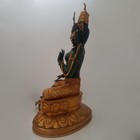 Tibetan Buddhist Green Tara Drolma Statue 21  25k Gold Gilded - Nepal