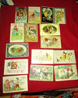 Antique  Lot Of  15 Easter  Paper Postcards  some With Stamps  1910 usa