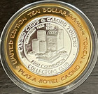 Plaza Hotel Casino  10 Silver Strike Token 2001 Cc gtcc Convention Ltd 1500