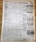 Lot Of 6 Original 1881 San Antonio Express Texas Newspapers Wild West Frontier