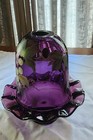 Fenton Purple Fairy Lamp With Grape Pattern  Hand Painted And Signed signed