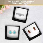 Small Jewelry Bulk Engagement Ring Gift Boxes With Lid For Girls 24pcs Black New