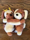 Vintage 1976 Dakin Huggables Hugging Puppies Dogs Puppy Love Plush Stuffed 70 s