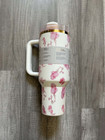 Stanley Love Shack Fancy Tumbler 40oz Quencher H2 0 Ribbon Rosa Pink And White