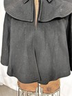 Antique Cape Capelet Black Wool Short Front 16 In  Long Original 1880 