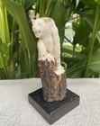 Moose Knife Handle Bear Carving Antler Carved Knife Handle Antler Brown Bear 