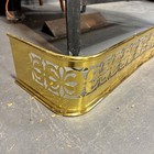 Vintage Pierced Brass Fireplace Fender