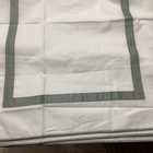 2 Matouk Louise Classic 500tc Cotton Percale King Shams White Celadon