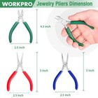 Workpro 3pack Jewelry Pliers Needle Nose Plier chain Nose Plier Round Nose Plier