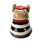 Pt Dressed Up French Bulldog Hand Painted Ceramic Cookie Jar