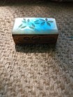 Vintage Crown Brass Mother Of Pearl Pocket Lighter Antique Japan Floral Compact