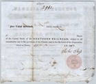 1849 Boston  Ma Northern Railroad Stock Certificate No  7213 For 3 Shares