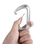6pcs Aluminum Snap Hook Hiking Carabiner D-ring Key Chain Clip Hook Silver