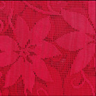 Christmas Tablecloth  Red Lace With Poinsettia  152x305cm
