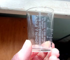 Harrisburg pa John Finn Liquor Merchant Pre Pro Etched Whiskey Shot Glass 1907