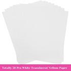 Vellum Paper   50 Sheets Vellum Transparent Paper 8 5 X 11 Inches Translucent Cl