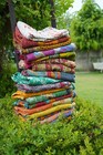 Kantha Quilt Indian Vintage Reversible Throw Handmade Blanket Wholesale Lot Twin