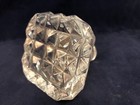 Vintage Antique Large Square Clear Glass Cushion Faceted Bottle Stopper