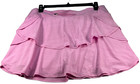 Ideology Workout Skirt Womens Plus Size 2x Pink Ruffled Skort Builtin Shorts New