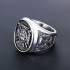 Crusader Knights Templar Masonic Cross Rings Stainless Steel Men s Biker Ring