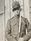 Wwi Usmc Marine Photo With Rifle   Bayonet Photo