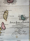 Eastern Caribbean 1718 Christopher Weigel Large Antique Map 18th Century