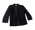 Tip Top Boys Black Tuxedo Suit Set Size 7 Cummerbund Wedding Ring Bearer Formal