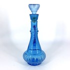 Vintage Jim Beam Genie Bottle Glass Liquor Decanter Blue 1973