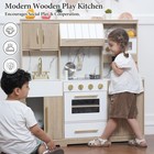 Wooden Play Kitchen For Kids With Lights   Sounds  Modern Design