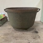 Antique Large Cast Iron Cauldron Garden Planter Pot