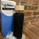 Dearray 22oz Glass Water Bottle Reusable Wood Lid Bpa Free