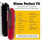 Swisskarry Swiss Army Knife Black Clip Compatible With 91mm Victorinox Swiss Arm