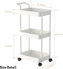 Baby Diaper Caddy  Plastic Movable Cart For Newborn Nursery Essentials Diaper St