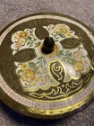 Vintage Rare 1970s Daher Floral Round Beleveled Tin 8    Container  England