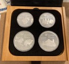 1976 Canada Silver Olympic 4 Coin Proof Set Original Box 925 Silver 4 32 Troy