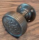 Antique Victorian Door Knob Floral Eswardian Pattern Jc s James Cartland   Son 