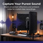 Microphone Isolation Shield Foldable Reflection Filter For Recording Studio