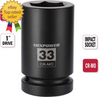 1 Inch Drive Deep Impact Socket  Cr-mo  33mm  6 Point  Radius Corner Design  Cha
