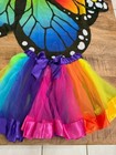 Spooktacular Creations Rainbow Butterfly Child Fairy Tutu Wings Headband Mask Ne