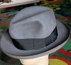 Rare  Vintage 50 s Lee  Whippet Style Steel Grey Western Fedora Texas Hat  7 3 8