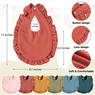 12 Pcs Unisex Baby Muslin Bibs   Burp Set  Cotton  Adjustable  Absorbent  Soft