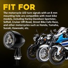 Pair Black Amber red Front Rear Turn Signal Blinker Motorcycle Indicator Light